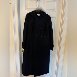 ANNE KLEIN NAVY BLUE LONG COAT